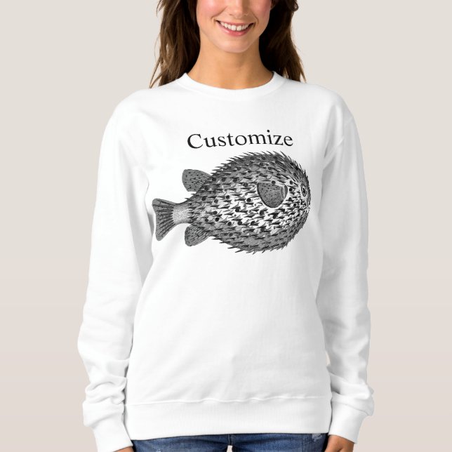Porcupine blowfish Thunder_Cove Sweatshirt T Shirt (Framsida)