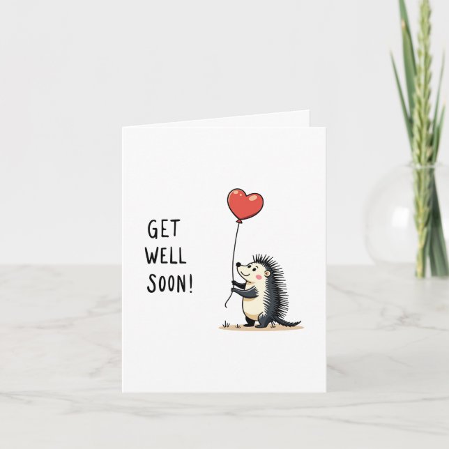 Porcupine Get well Card Kort (Framsida)