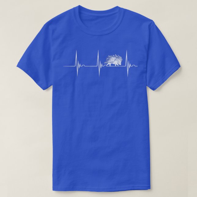Porcupine Heartbeat EKG Pulse Quill Pig Nature Ani T Shirt (Design framsida)