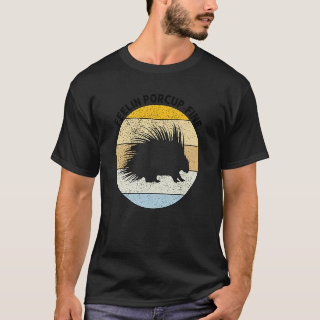 Porcupine Hugger Designs for Hedgehog Porcupine Fa T Shirt (Framsida)