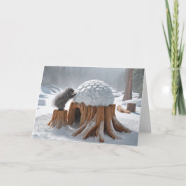 PORCUPINE IGLOO WINTER - GAMLA STUMP HELGKORT