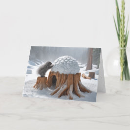 PORCUPINE IGLOO WINTER - GAMLA STUMP HELGKORT