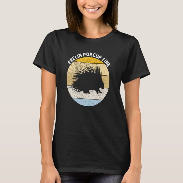 Porcupine Kramare utformning för Hedgehog Porcupin T Shirt (Framsida)