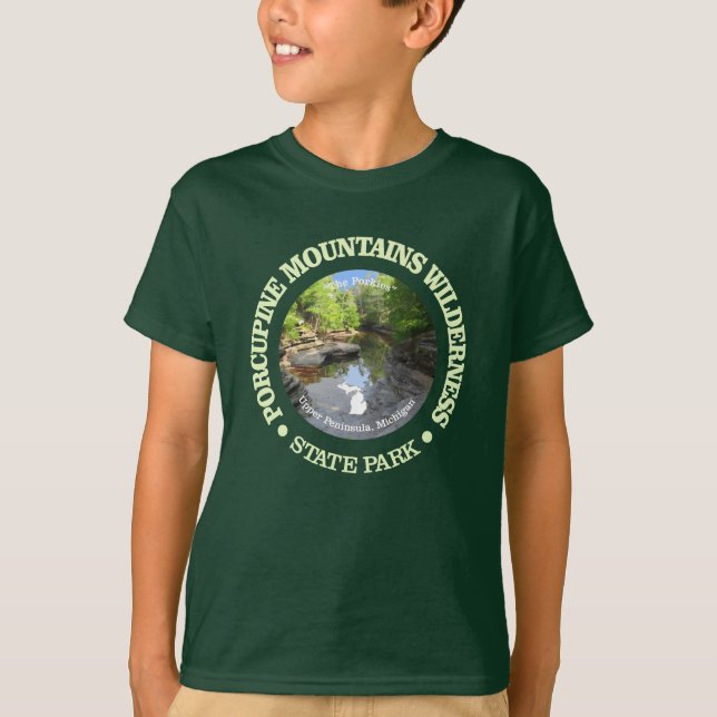 Porcupine Mountains Wilderness SP T Shirt (Framsida)