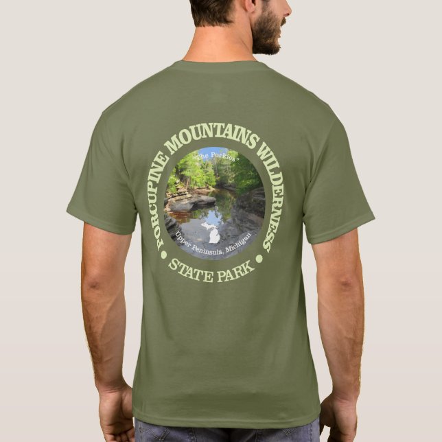 Porcupine Mountains Wilderness SP T Shirt (Baksida)