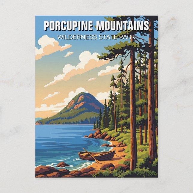 Porcupine Mountains Wilderness State Park Vykort (Framsida)