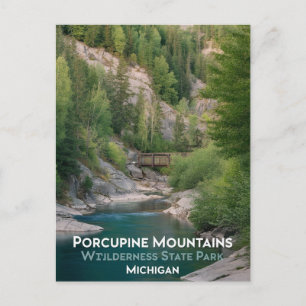Porcupine Mountas State Park Michigan Travel Vykort