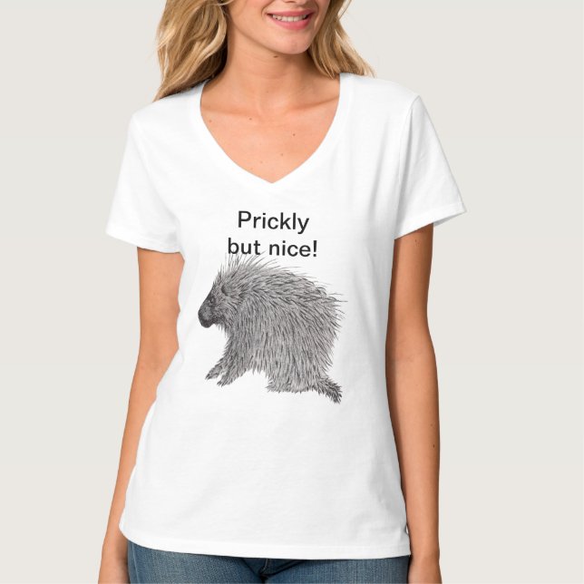 Porcupine Prickly men Nice T Shirt (Framsida)