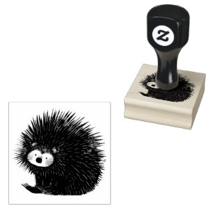 Porcupine Quill Animal Cute Rubber Frimärke Stämpel