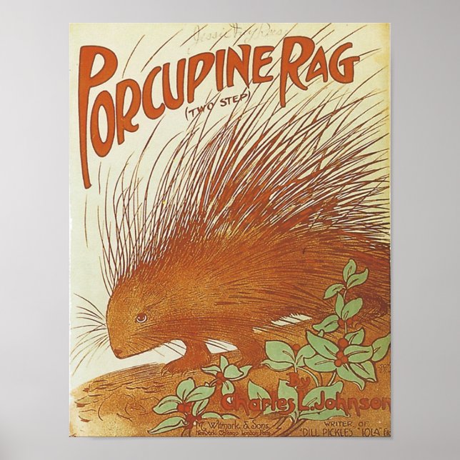 Porcupine Rag Vintage Songbook Cover Poster (Framsidan)