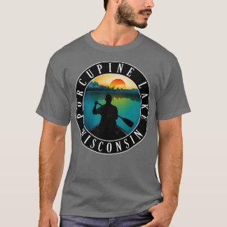 Porcupine Sjö Wisconsin Canoeing T Shirt