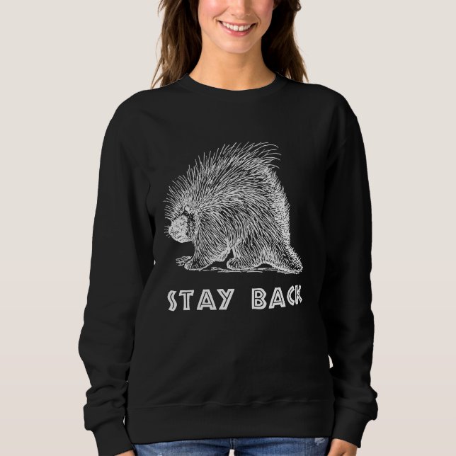 Porcupine Stay Back T Shirt (Framsida)