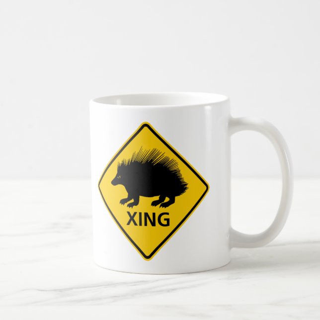 Porcupinekorsningen huvudväg undertecknar kaffemugg (Höger)