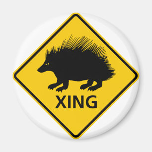 Porcupinekorsningen huvudväg undertecknar magnet