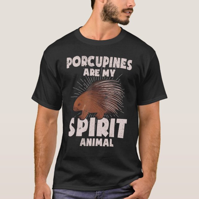 Porcupiner är mitt andningsdjur t shirt (Framsida)