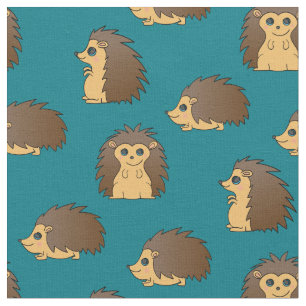Porcupines Cute Hedgehogs Tecknader Tyg