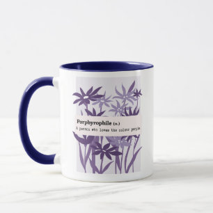 PORFYROFILE LILA FLOWER NATUR MUGG
