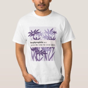 PORFYROFILE LILA FLOWER NATUR T SHIRT