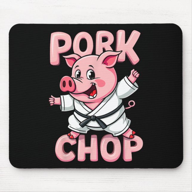 Pork Chop Funny Karate Pig Martial  Musmatta (Framsidan)