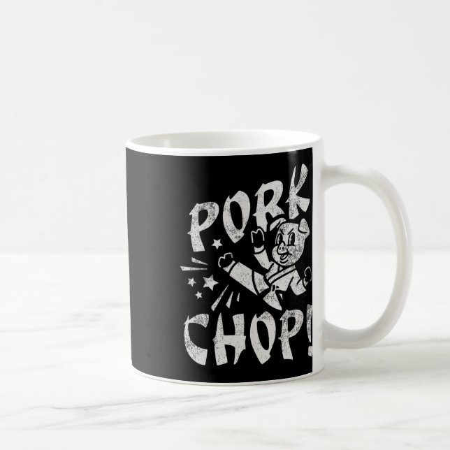 Pork Chop Sarcatic Karate Pig  Kaffemugg (Höger)