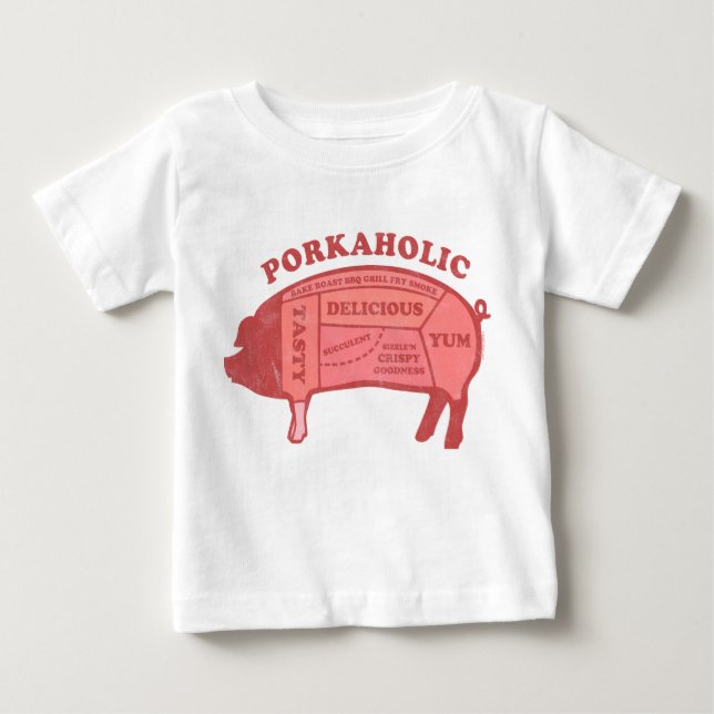 Porkaholic skjorta t-shirt (Framsida)