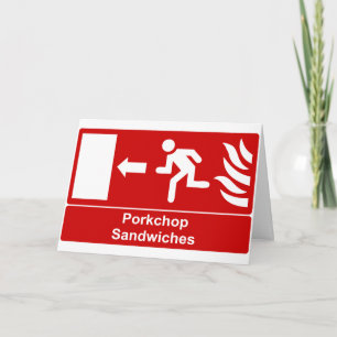 Porkchop smörgåsar kort