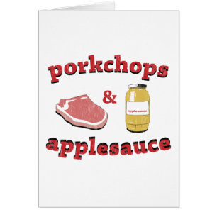 porkchops & applesauce hälsningskort