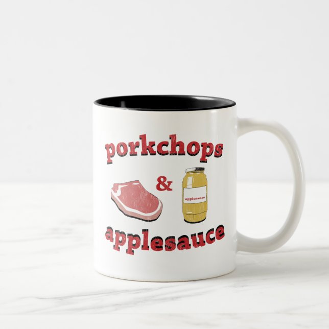 porkchops & applesauce Två-Tonad mugg (Höger)