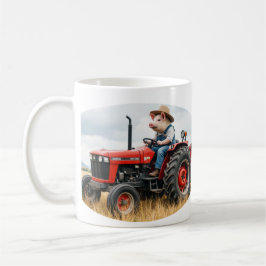 porker on a tractor mug kaffemugg
