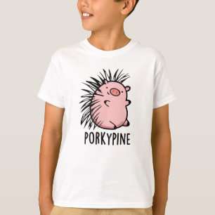 Porky-gräs Funny Porcupine Gris Pun T Shirt