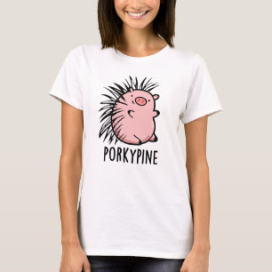 Porky-gräs Funny Porcupine Gris Pun T Shirt