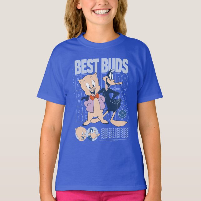 Porky Gris & DAFFY ANKA™ Best Buds T Shirt (Framsida)