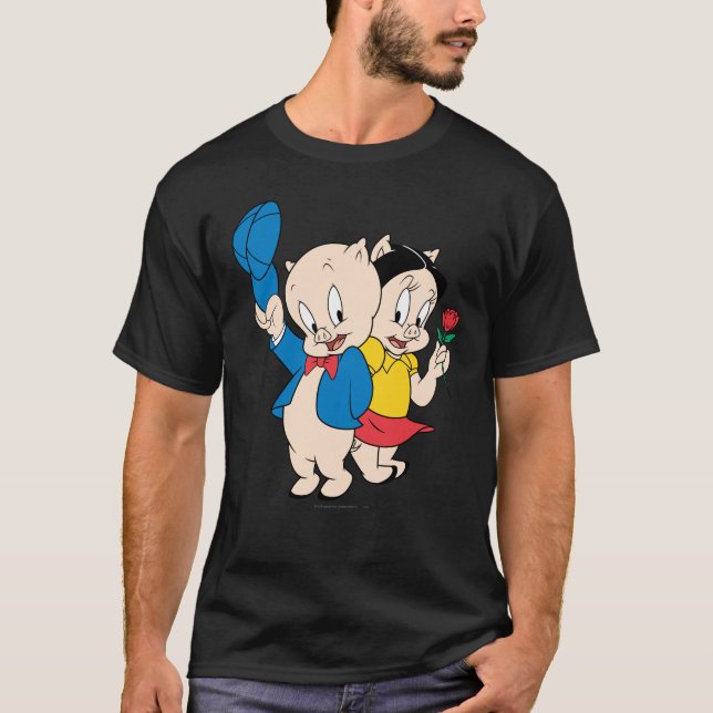 Porky Gris och Petunia T-shirt (Framsida)