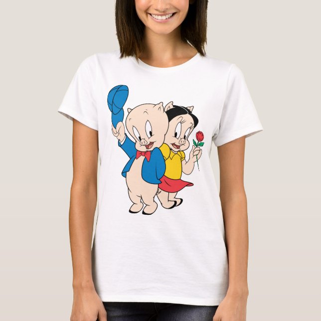 Porky Gris och Petunia Tee Shirt (Framsida)