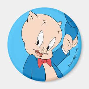 Porky Gris Wave Hat Magnet
