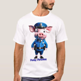 Porky Personas roliga gris karaktärer T Shirt
