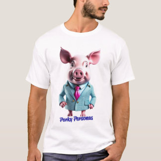Porky Personas roliga Gris-tecken T Shirt