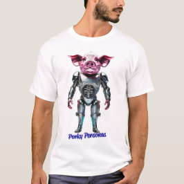 Porky Personas roliga Gris-tecken. Terminator T Shirt