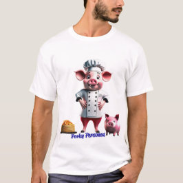 Porky Personas roligt gris tecken T Shirt