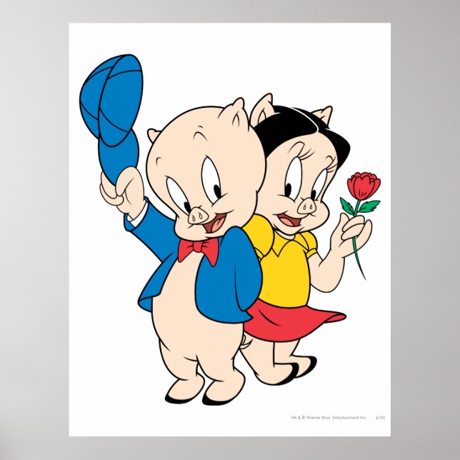 Porky Pig och Petunia Poster (Framsidan)