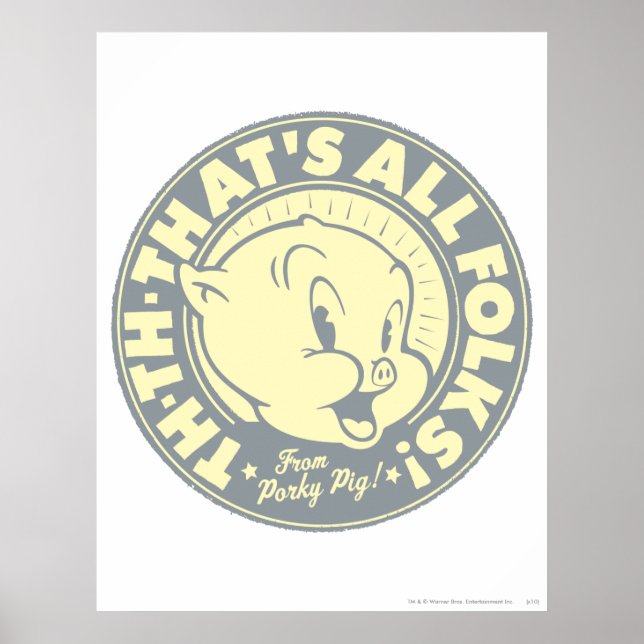 Porky T-T-TDET ÄR SLUT FOLK! Poster (Framsidan)