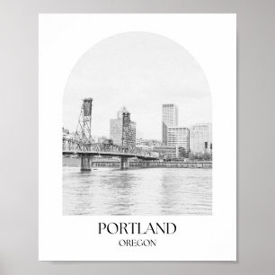 Porland Oregon Arch Photo Print Poster