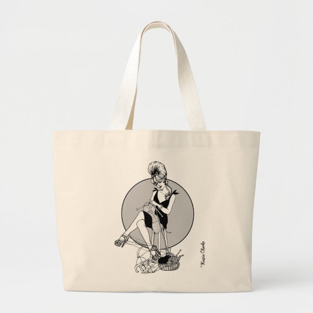 Porlandeflickahandarbete Jumbo Tygkasse (Framsidan)