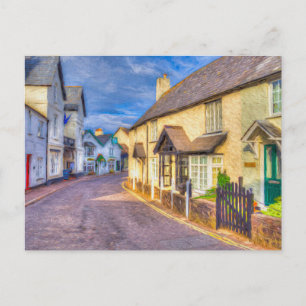 Porlock High Street Art Vykort