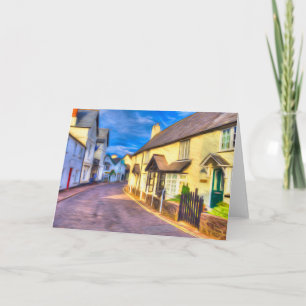Porlock High Street Somerset Art Kort