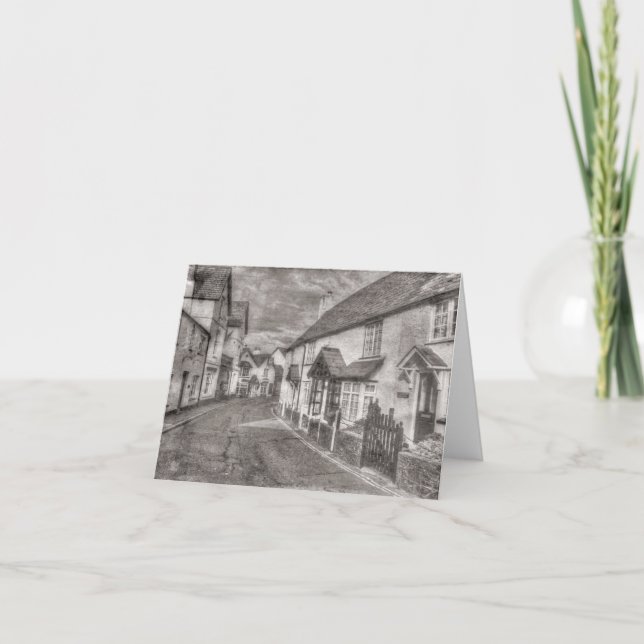 Porlock High Street Vintage Kort (Framsida)