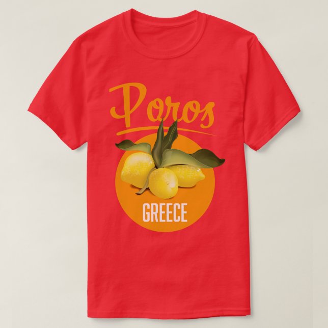 Poros Greece-reseaffisch T Shirt (Design framsida)