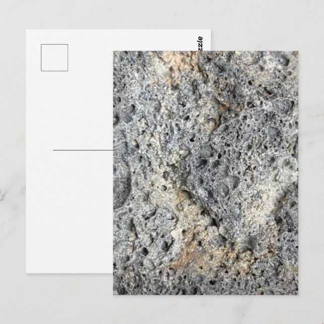 Porös sten |  vykort (Fram/baksida)