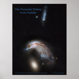 Porpoise Galaxy från Hubble (NGC 2936)-poster Poster