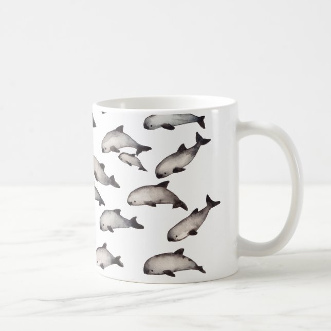 porpoisedelfin för vaquita 30 kaffemugg (Höger)